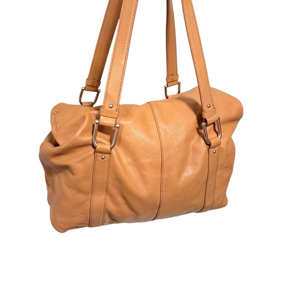 Banana Republic Caramel Tan Leather Slouchy Bohemian Shoulder Bag - Picture 7 of 13